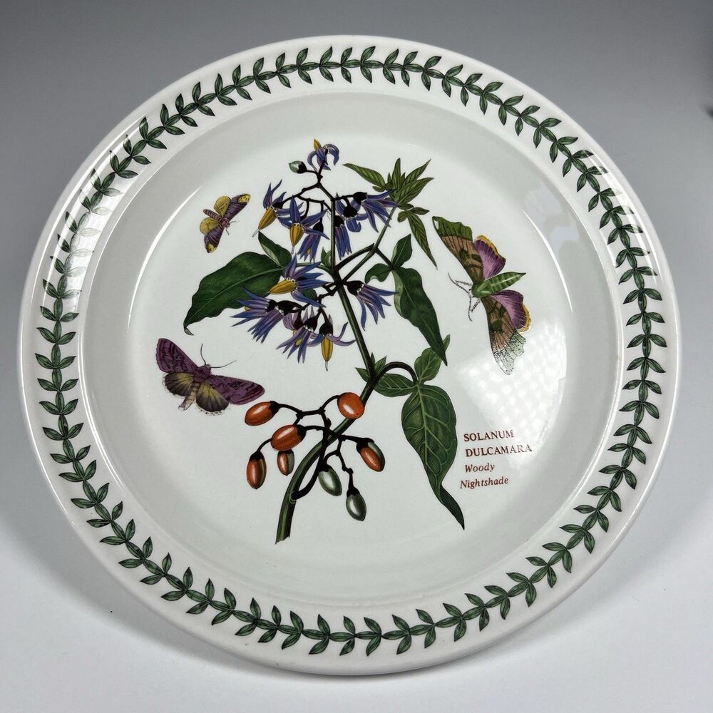 BOTANIC GARDEN Portmeirion Woody Nightshade Salad Plate 8.5" England Old Mark